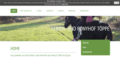 Desktop Screenshot of ferien-und-ponyhof-toeppe.de